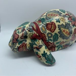 Bunny With Music Box Inside Made With Chintz Fabric needs Home for Easter